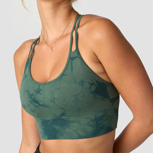 Soutien-gorge de sport court pour femme, motif sublimation, dos croisé ajustable, 75% Nylon 25% Spandex - Product Image 6