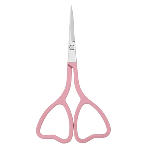 Professional Tailor scissor Pink High Quality Stainless Steel Heart shaped Eyebrow Trimming Scissors Sharp Pointed Beauty - Product Image 1