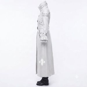 Manteau gothique en cuir véritable à manches longues et col montant, qualité supérieure, anti-plis, pour femme, par RIVIAN ATLANTIC - Product Image 5