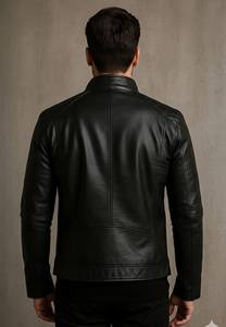 Veste en cuir pour homme, fabrication haut de gamme, vêtement d'extérieur imperméable, coupe-vent et respirant pour un usage quotidien à long terme, vente en gros - Product Image 2