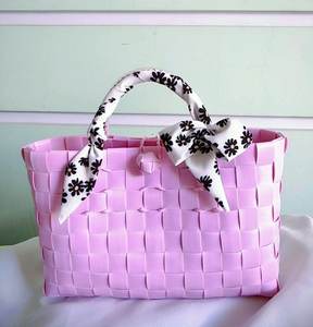 Artículo caliente 2025 bolso tejido a mano de moda de plástico para mujer ligero duradero perfecto para todas las ocasiones Blue Lotus Cherish - Product Image 4