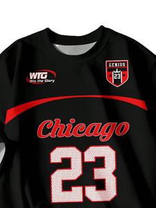 Maillot de football américain personnalisé tendance, streetwear, numéro personnalisé, respirant, écologique, vêtements de sport, t-shirts graphiques à col en V, USA - Product Image 2