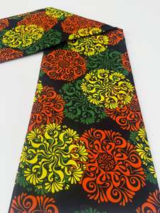 Tela de algodón con estampado de cera Africana Premium de Freetown, Material lujoso para vestidos elegantes, ropa tradicional y decoración del hogar - Product Image 3