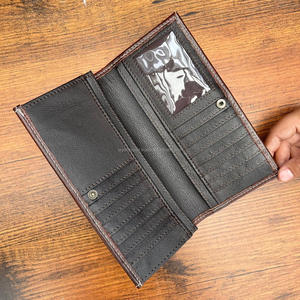 2025 fabriqués à la main élégant usiné à la main en cuir véritable hommes à deux volets portefeuille cartes et Design Floral mince argent organisateur porte-carte - Product Image 6