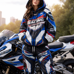 Chaqueta Unisex Moderna Cortavientos con Estampado Digital, 240g, 100% Poliéster, Manga Larga, para Primavera y Otoño, Ropa de Motociclismo y Automovilismo - Product Image 2