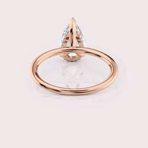 Anillo Solitario con Diamante Cultivado en Laboratorio Certificado por IGI, Oro Amarillo/Blanco y Rosa de 9 Quilates, Chapado en Rodio, Estilo Étnico - Product Image 4