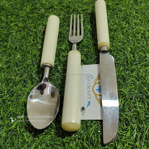 Couverts en métal en acier inoxydable avec manche en incrustation d'os, ensemble de couverts de table à vendre, fournisseur de couverts en métal fabriqués à la main - Product Image 5