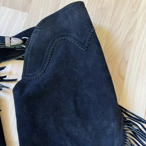 Premium Genuine Leather Full <b>Chaps</b> with Suede Panel Zipper Durable Western <b>Riding</b> Gear with Quality Stitching - Product Image 4