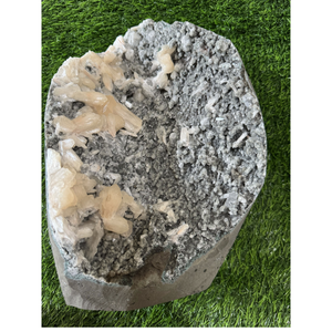 Premium Black Chalcedony with Stilbite <b>Crystal</b> <b>Cluster</b> for Home Decor Mineral Collection and Gift Use - Product Image 2