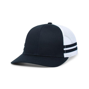 Nueva Gorra Trucker Unisex de 6 Paneles, Malla, Color Azul Marino y Blanco en Contraste, Ajustable, Estilo Deportivo, para Primavera/Verano, Estilo Casual - Product Image 1