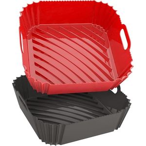 Grandi Rivestimenti Riutilizzabili in Silicone da 7,9 Pollici per Friggitrice ad Aria, Quadrati, per Pentole da 5-9 QT, Adatti anche per Forni - Product Image 1