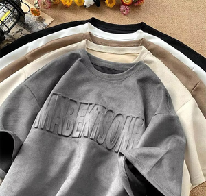 Camiseta Casual Unisex de Manga Corta para Hombre, Personalizada, de Alta Calidad, 100% Algodón, Transpirable, Ecológica, con Hombros Caídos y Estampado 3D en Relieve - Product Image 3