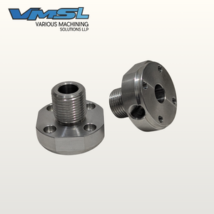 Custom CNC Machined Aluminum Threaded Flange <b>Adapter</b> Precision Turning Milling Mechanical Parts OEM ODM - Product Image 1