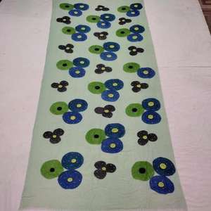 Châle de créateur 100 % laine mérinos, imprimé à la main, brodé, long, léger, antibactérien, coupe-vent, séchage rapide, extensible dans quatre directions - Product Image 4