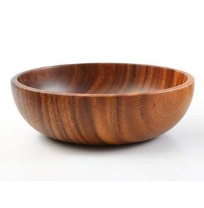 Bol à fruits sur piédestal en bois, design moderne décoratif, fait main, compatible lave-vaisselle, écologique, Lavie Creations Table - Product Image 1