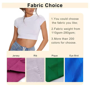 Women's <b>White</b> Crew Neck Short Sleeve <b>Crop</b> <b>Top</b> Slim Fit Solid Knitted Cotton Casual <b>Tank</b> <b>Top</b> - Product Image 6