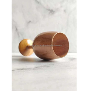 Copa de vino de madera hecha a mano ecológica 2025 para restaurante, Bar, decoración del hogar y regalo, venta al por mayor, MOQ 20 - Product Image 4