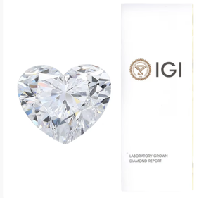 RAAMAA IGI Certified HPHT CVD 1CT DEF Colour VVS1/VVS2/VS1 Clarified Heart Cut Synthetic Lab Grown Loose Diamond Jewelry Making - Product Image 1