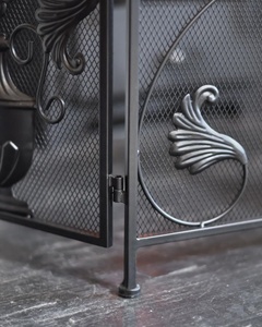 Mampara Metálica para Chimenea Botanical Aviary, de Tres Paneles Plegables, Malla Fina, Protector de Chispas, Barrera de Seguridad Decorativa para Chimenea - Product Image 4
