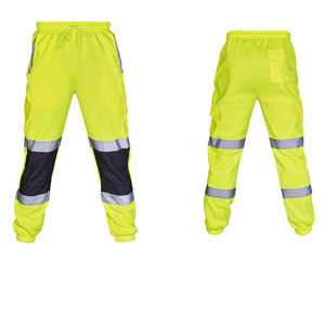 Pantalon de travail zippé à prix abordable, nouveau design, en polyester respirant, plusieurs poches, avec éclairage LED, imperméable, logo personnalisé, pour la construction - Product Image 5