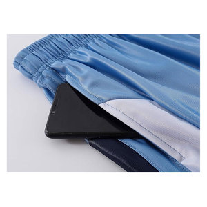 กางเกงบาสเก็ตบอลขาสั้นสำหรับผู้ชายพร้อมกระเป๋าลึก กางเกงกีฬาสำหรับวิ่งออกกำลังกายน้ำหนักเบาพร้อมเชือกผูกปรับได้ ระบายอากาศได้ดี - Product Image 4