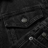 Ensemble veste et pantalon en denim tissé tricoté coupe slim pour homme, respirant, à capuche, style streetwear, 100 % coton, 260 g