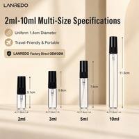 Vente en gros de flacons de parfum miniatures en verre personnalisés avec logo, 2 ml, 3 ml, 5 ml, 10 ml, emballage de flacons d'échantillons de parfum avec bouchon à vis et pompe