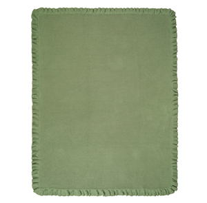 Knitted Organic Cotton Eco-Friendly Customizable <b>Throw</b> <b>Blanket</b> Solid Color Ruffle Edge Rectangular Home Use Four Seasons Folded - Product Image 4