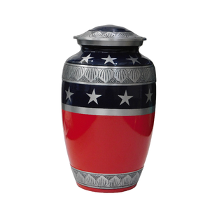 Urnas funerarias de aluminio para adultos con acabado en color azul, urna metálica para cenizas humanas, urnas conmemorativas para cremación. - Product Image 4