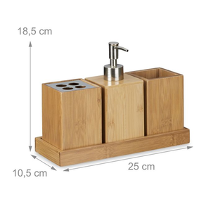 Ensemble d'accessoires de salle de bain en bois au design élégant pour la décoration, ensemble de salle de bain de luxe pour la maison ou l'hôtel - Product Image 5