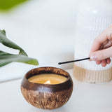 Eco-Friendly Hathai Lacquer Home Lighting Decoration Factory Direct Wedding Bowls Natural Coconut Bowl <b>Candle</b> <b>Set</b> Competitive - Product Image 3