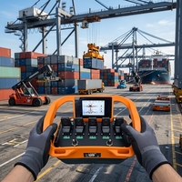 Télécommande sans fil longue portée pour conteneur NOMI Reach Stacker, télécommande hydraulique pour équipement de manutention de conteneurs portuaires