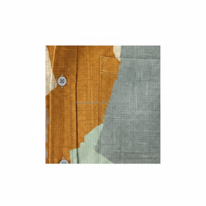 Men's Cuban Collar <b>Shirt</b> Color Block <b>Patchwork</b> Short Sleeve Breathable Custom OEM Wholesale - Product Image 3