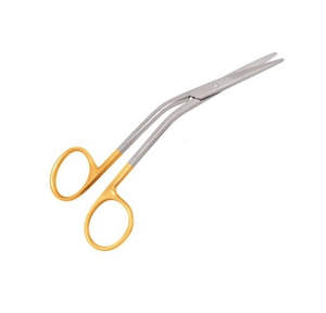 Tijeras Dorsales Angulares de 16 cm para Cirugía, Acero Inoxidable, Mango Dorado, Manuales, para Cirugía Nasal, Certificación CE Clase I - Product Image 1