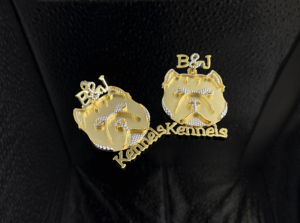 Pendentif personnalisé en acier inoxydable plaqué argent avec tête de chien, orné de cristaux CZ et de strass, thème tigre cosmique, unisexe, style hip-hop - Product Image 2