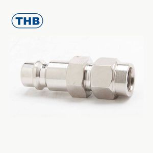 Raccord à vis universel THB de type européen en acier haute pression pour tuyau d'air 1/4 pouce - Product Image 1