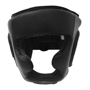Protège-tête de combat modulaire réglable le plus vendu, en PVC et cuir respirants, avec aérations, pour adultes, couleur unie - Product Image 1