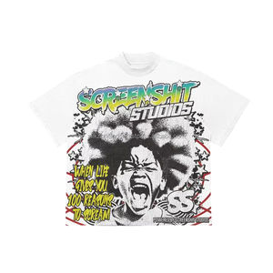 Camiseta desgastada lavada vintage de gran tamaño recortada al por mayor para hombre hecha en Sialkot - Product Image 2