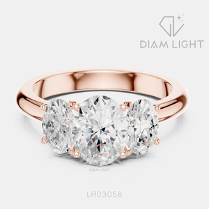 Bague de fiançailles en or blanc 14 carats avec diamant de laboratoire de 1,00 carat, coupe ovale, bague de mariée, certifiée IGI, bijoux fins, cadeau pour femme - Product Image 3