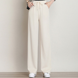 Pantalones de Trabajo de Oficina para Verano, Pantalones de Negocios de Cintura Alta y Pierna Ancha para Mujer - Product Image 6