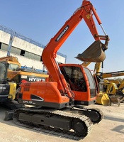 Excavatrice sur chenilles Doosan DX75-9C 7 tonnes, faible nombre d'heures de fonctionnement, prix bas, occasion.