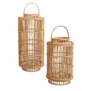 โคมไฟหวายทำด้วยมือพร้อมที่จับสำหรับตกแต่งบ้าน - Product Image 4