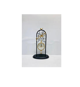 Elegant silver metal <b>table</b> clock for minimalist homes adding classy touch to modern interior decor - Product Image 3