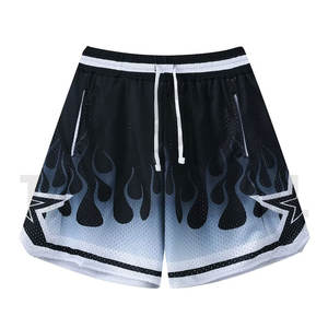 Pantalones Cortos Deportivos Casuales de Malla para Hombre, Ligeros, Transpirables, de Secado Rápido, con Cierre de Cordón, Estilo Hip Hop - Product Image 3