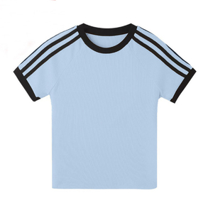 Men's <b>White</b> Short Sleeve T-<b>Shirt</b> With <b>Black</b> Trim And Three-<b>Stripe</b> Design O-Neck Casual Knitted Cotton Regular Fit - Product Image 6