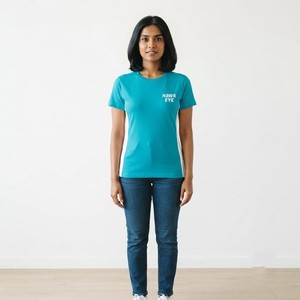 T-shirts pour femmes en spandex, couleur unie, coupe ample, personnalisables, avec broderies, respirants, design unique, prix bas, vente en gros - Product Image 4