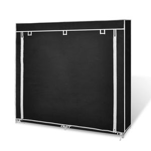 Scarpiera in tessuto nero con copertura 45 \ "X 11 \" X 43 \ "scatole da scarpe con capacità 45 paia e organizzatore - Product Image 4