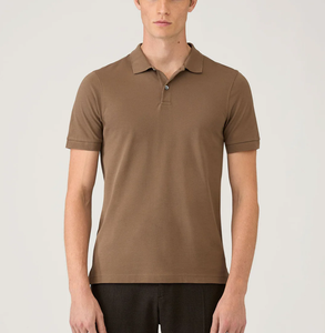 Polo pour homme certifié Oeko-Tex, anti-boulochage, piqué, de haute qualité, uni, écologique, en coton biologique, manches courtes, décontracté - Product Image 1