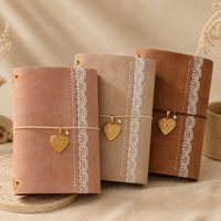 Couverture de carnet personnalisée en cuir lisse texture crocodile A5 avec dentelle, rechargeable, reliure élastique, cadeau, vente en gros
