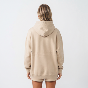 Sudadera con capucha de algodón grueso extragrande para mujer, estilo casual, con bolsillos, tendencia 2026 - Product Image 6